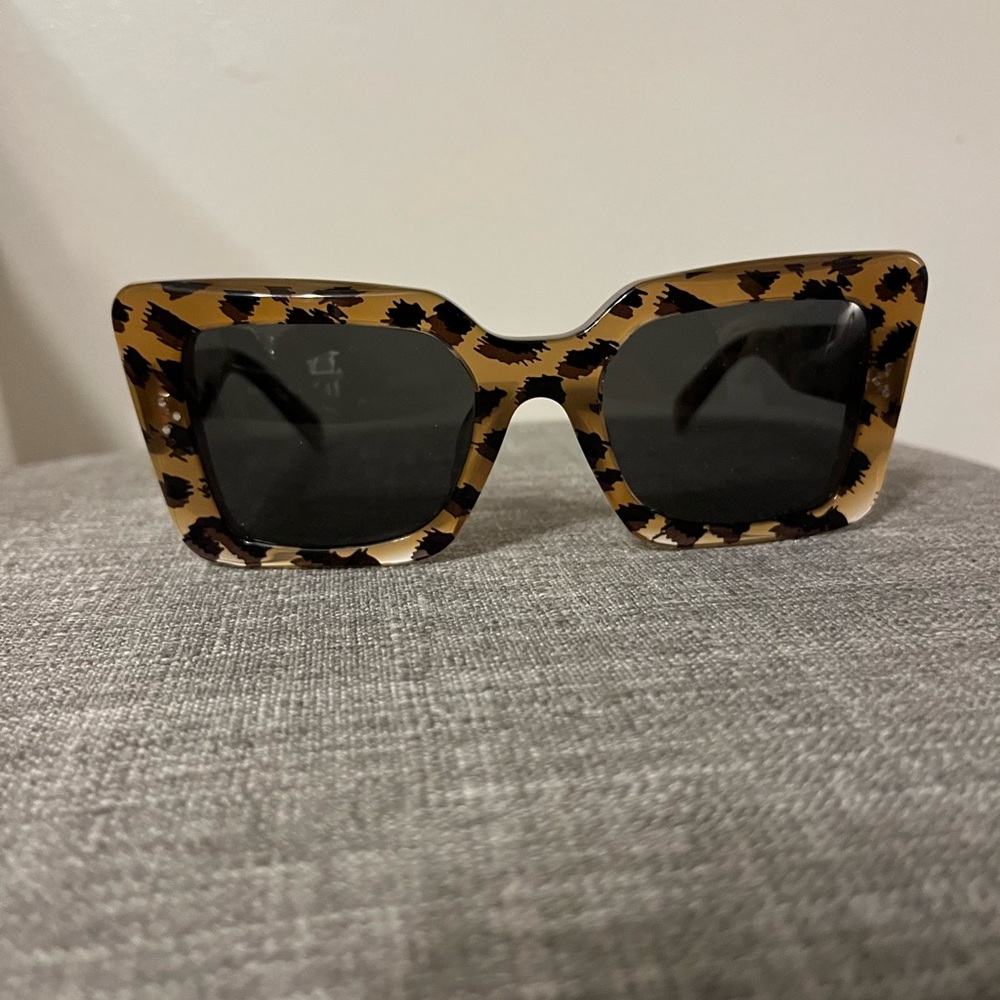 Celine Brown Leopard Sunglasses